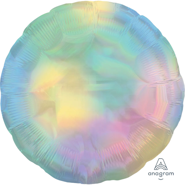 STANDARD ROUND HOLOGRAPHIC IRIDESCENT PASTEL RAINBOW